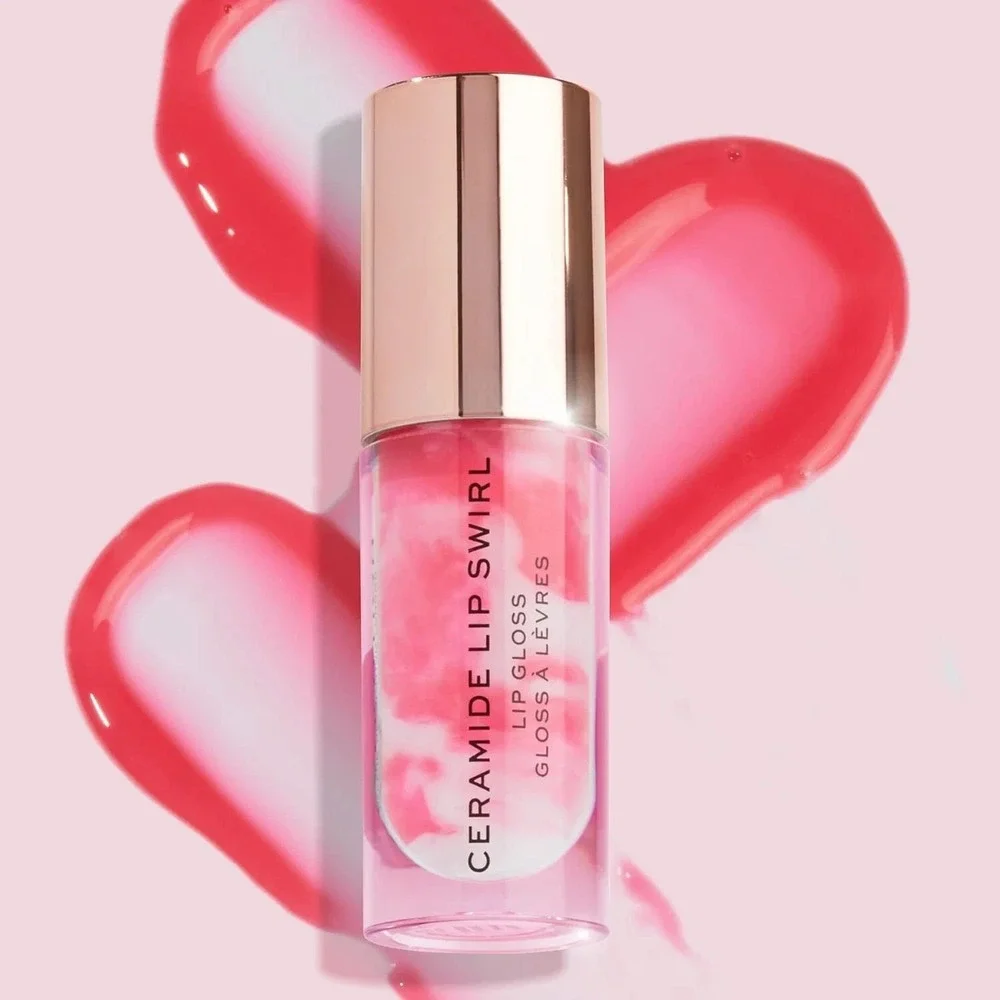 2 Makeup Revolution Lip Swirl Ceramide Lip‎ Gloss - Gloss Clear 4.5ml